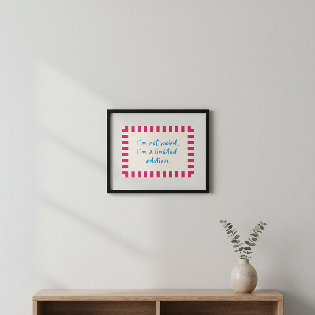 I'm not weird, I'm a Limited Edition - A3 Art Print
