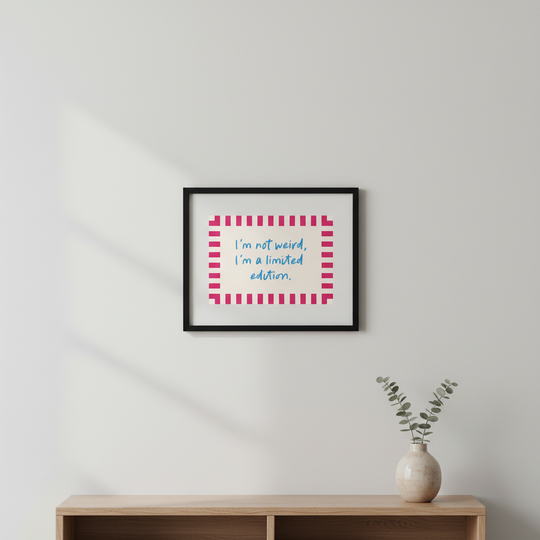 I'm not weird, I'm a Limited Edition - A3 Art Print
