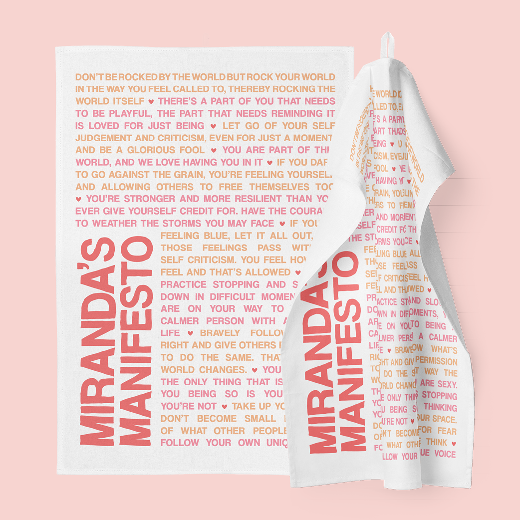 Miranda's Manifesto Tea Towel