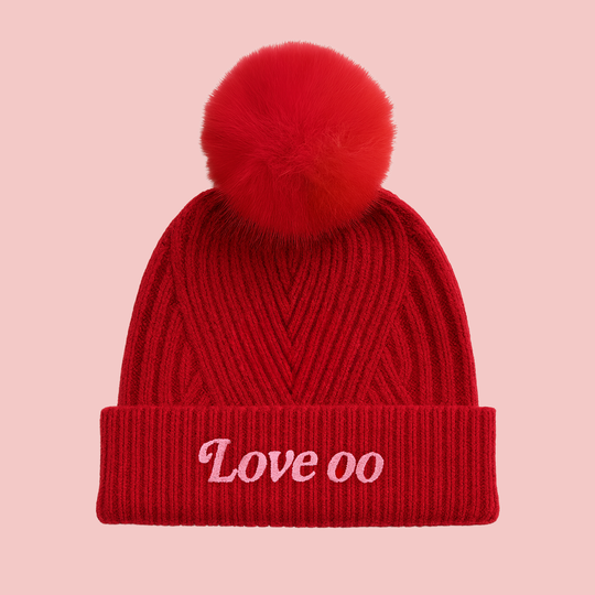 Love'oo Bobble Beanie - Embroidered