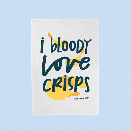 I Bloody Love Crisps Tea Towel